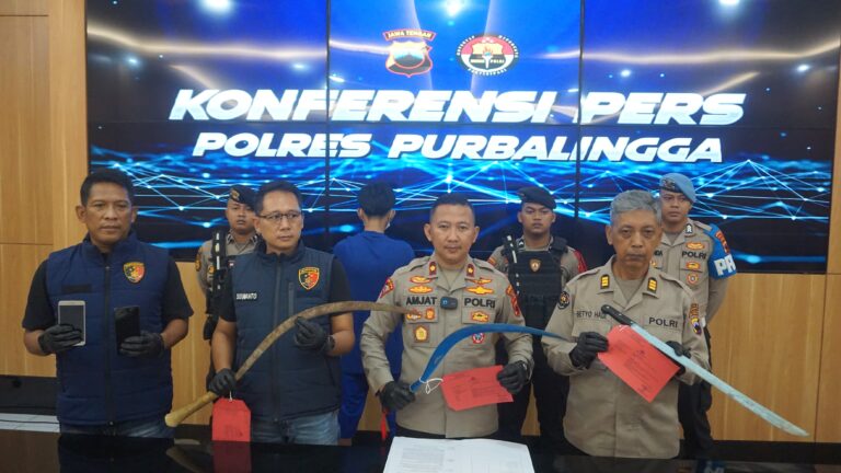 Hendak Tawuran 21 Remaja Diamankan Polres Purbalingga, Tiga Ditetapkan Tersangka Kepemilikan Sajam