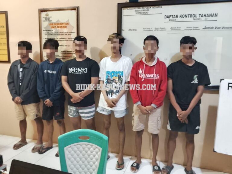 Geng Motor Berulah di Weru, Polresta Cirebon Tangkap 9 Pelaku, Sita Sajam dan Bom Molotov