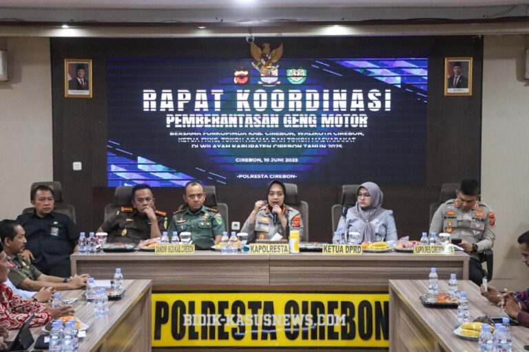 Polresta Cirebon Gelar Rapat Koordinasi Pemberantasan Geng Motor: Sinergi Lintas Sektor Diperkuat