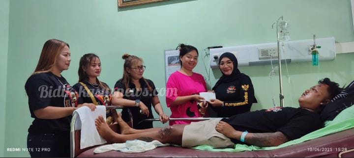 PAC Squad Nusantara Bangsri Tunjukkan Solidaritas, Jenguk Anggota yang Alami Kecelakaan