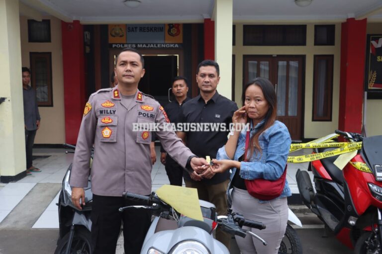 Polres Majalengka Kembalikan Motor Hasil Curian, Pemilik : Terimakasih Pak kapolres