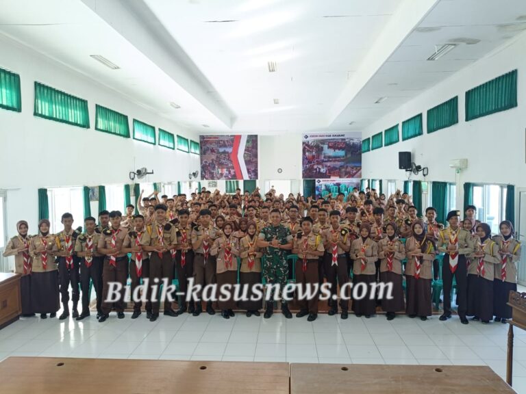 ‎Dongkrak Kualitas Calon Pemimpin, Dandim Kab. Sukabumi Gembleng Ratusan Anggota Pramuka