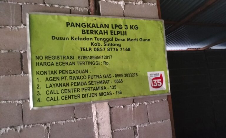 Lapor Pertamina !!! Dikabupaten Sintang Kalbar  Diduga Ada Yang Jual Gas Elpiji di Luar Zona
