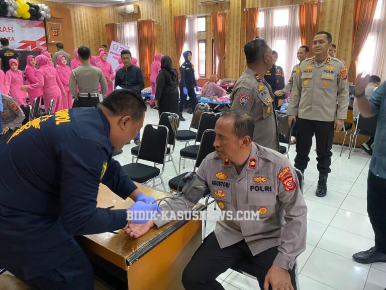 Hari Bhayangkara ke – 79, Polres Majalengka Gelar Donor Darah dan Pemeriksaan Kesehatan Gratis