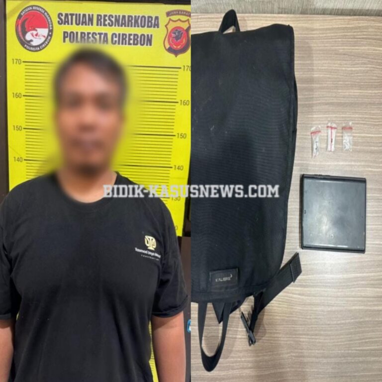 Polresta Cirebon Bekuk Pengedar Sabu di Babakan, Tersangka Miliki 3 Paket Siap Edar