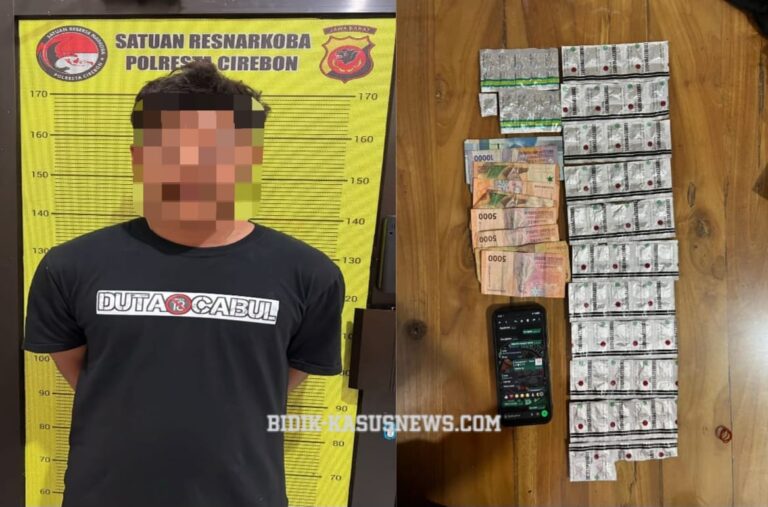 Polresta Cirebon Amankan Pengedar OKT di Bengkel Motor