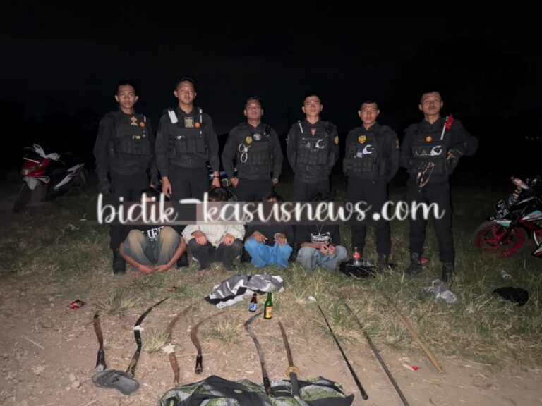 Polres Indramayu Amankan 4 (empat) Remaja Terindikasi Geng Motor Bersenjata Tajam