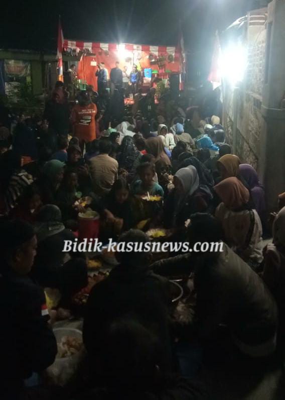 Malam Tirakatan HUT ke-80 RI, Warga Pagersari Gelar Tumpengan sebagai Wujud Syukur dan Doa Bersama
