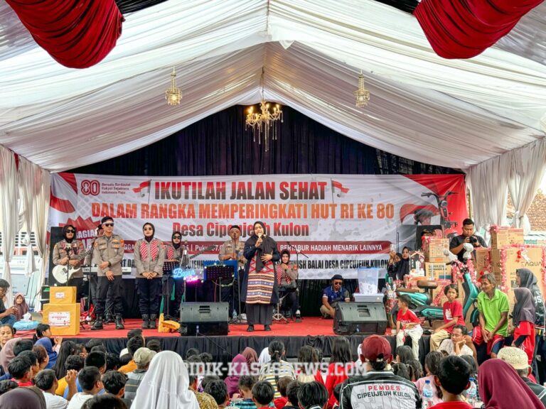 Kapolresta Cirebon Meriahkan HUT RI ke-80 Bersama Warga Desa Cipejeuh Kulon Lewat Sambang Kamtibmas dan Musik Bageur Band