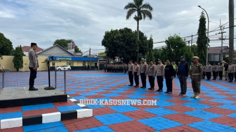 Polres Majalengka Gelar Apel Pengamanan Unras Buruh Dari SP/SB DPC FS PMI Majalengaka