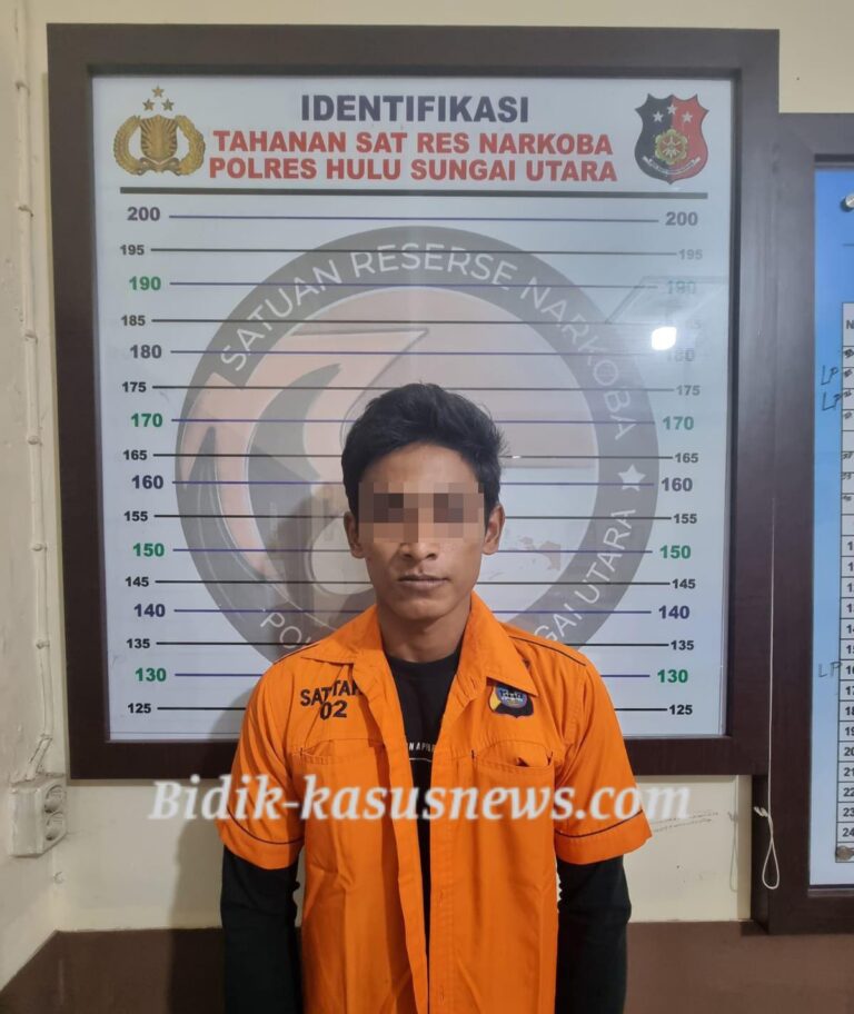 Satresnarkoba Polres HSU Bekuk Pemuda Pengedar Sabu di Sungai Malang