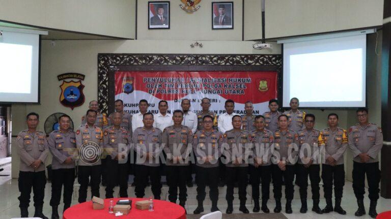 Bidkum Polda Kalsel Beri Penyuluhan Hukum di Polres HSU, Bahas KUHP Baru dan Pencegahan Praperadilan
