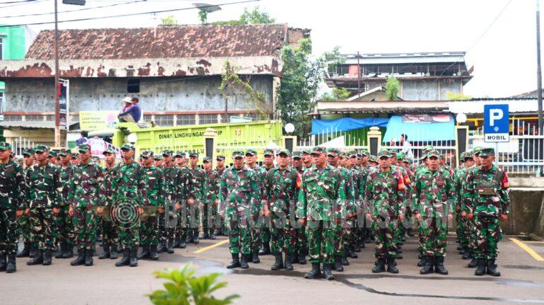 420 Personel TNI-Polri dan Forkopimda Gelar Gerakan Zero Waste di Pasar Bambu Kuning Bandar Lampung
