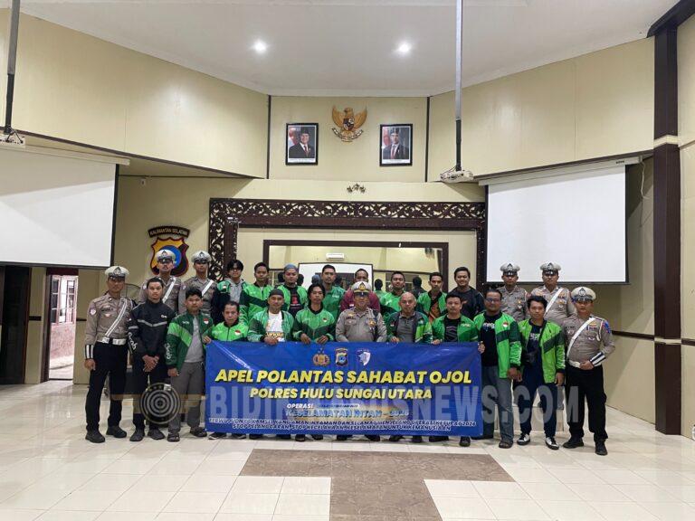 Polantas Polres HSU Gandeng Ojek Online, Perkuat Keselamatan Berkendara dalam Ops Keselamatan Intan 2026