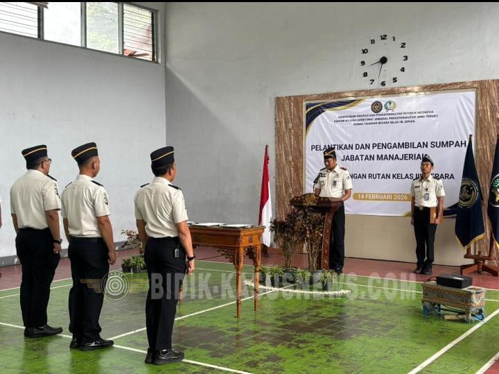Perkuat Struktur Organisasi, Rutan Jepara Lantik Tiga Pejabat Manajerial