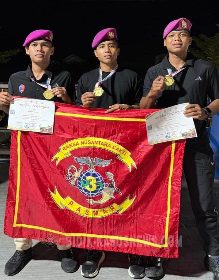 Prestasi Gemilang, Atlet Pasmar 3 Taklukkan Kejurda Muaythai Banten 2026 dengan 3 Emas