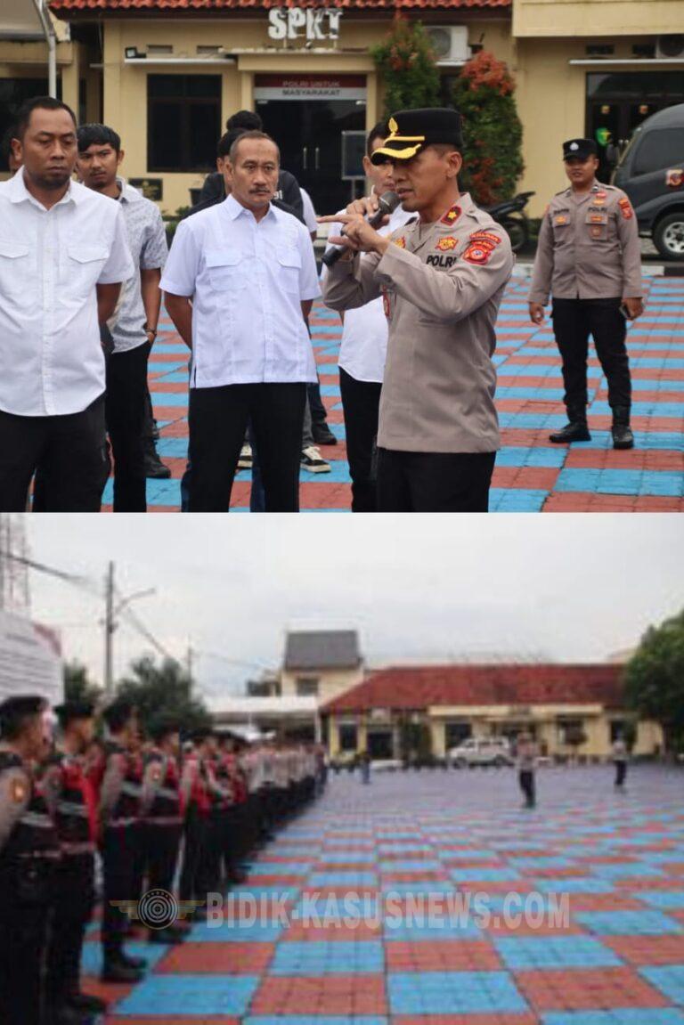 Wakapolres Majalengka Pimpin Apel Pengamanan Kunjungan Kapolri ke Pondok Mufidah Santi Asromo