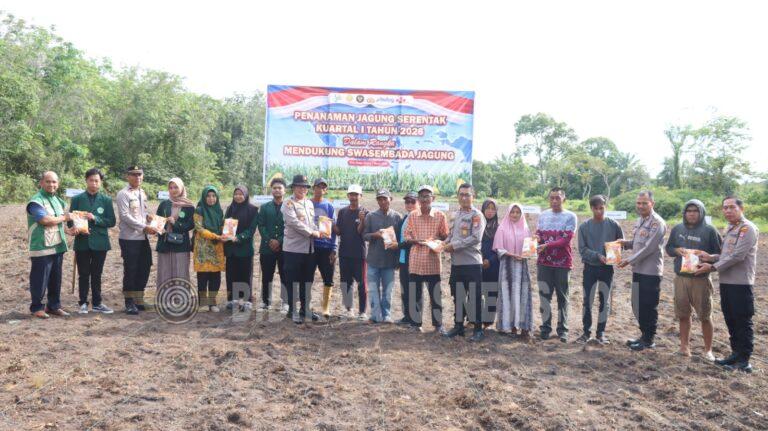 Polres Hulu Sungai Utara Gelar Penanaman Jagung Serentak Kuartal I 2026, Dukung Ketahanan Pangan Nasional
