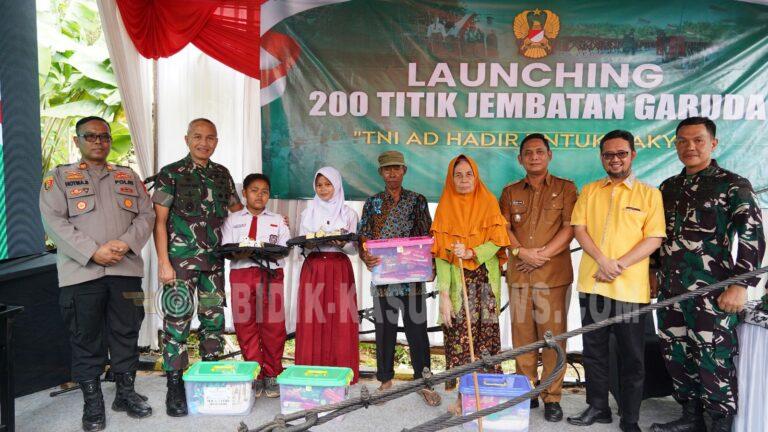 Launching Jembatan Gantung Manggala “Garuda”, Bukti Nyata Kemanunggalan TNI dan Rakyat
