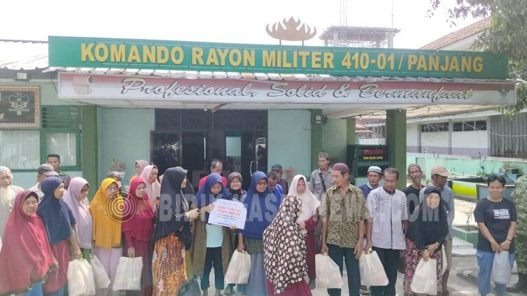 Koramil 410-01/Panjang dan Bakrie Amanah Santuni Dhuafa serta Korban Banjir di Bandar Lampung
