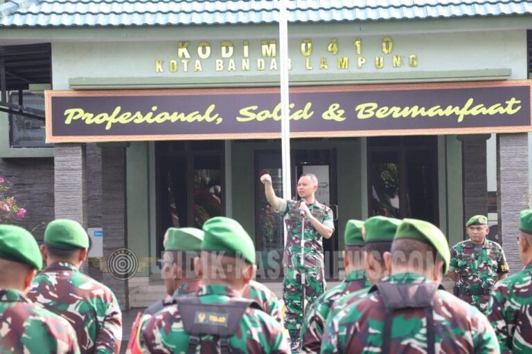 Pimpin Apel dan Jam Komandan, Dandim 0410/KBL Ingatkan Prajurit Tetap Siaga Jelang Lebaran