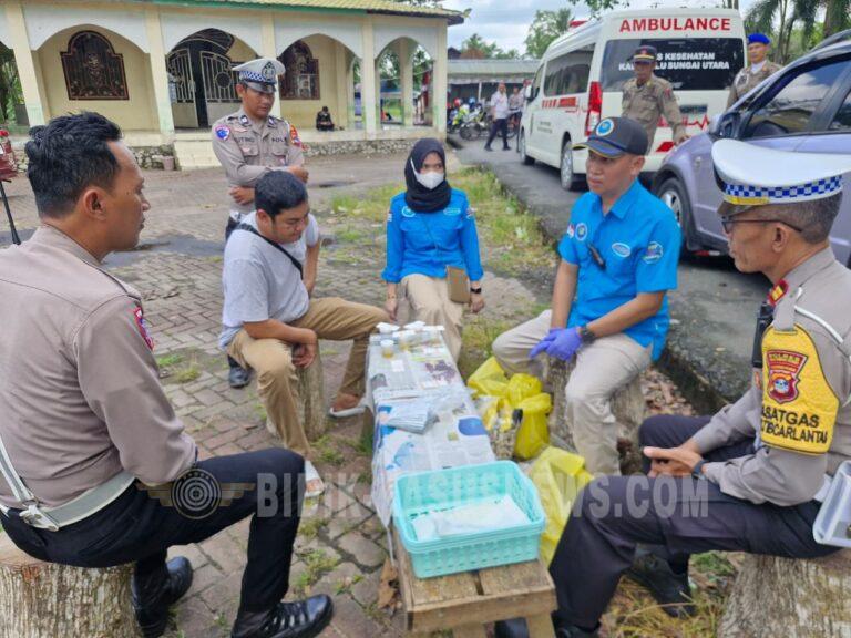 Sat Lantas Polres HSU Bersama BNNK Laksanakan Pemeriksaan Urine Pengemudi dalam Ops Ketupat Intan 2026