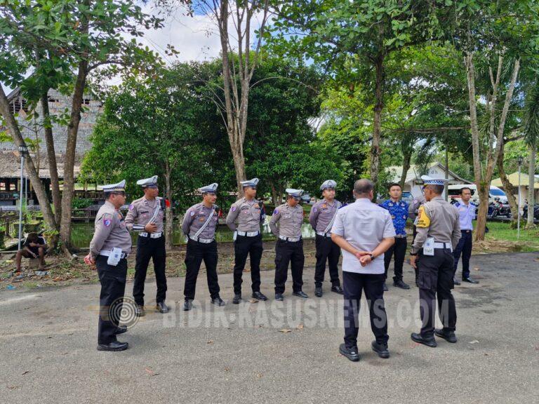 Sat Lantas Polres HSU Bersama Dishub Laksanakan Ramp Check Kendaraan Angkutan di Amuntai