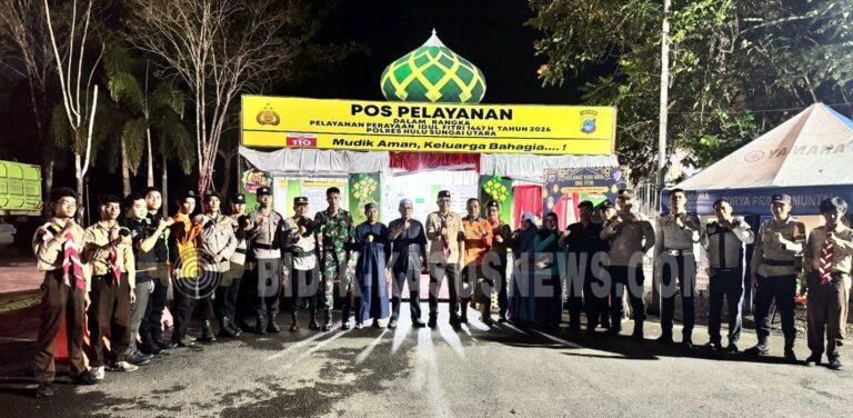 Kapolres dan Wakil Bupati HSU Tinjau Pos Yan Ketupat Intan 2026, Pastikan Pelayanan Mudik Optimal