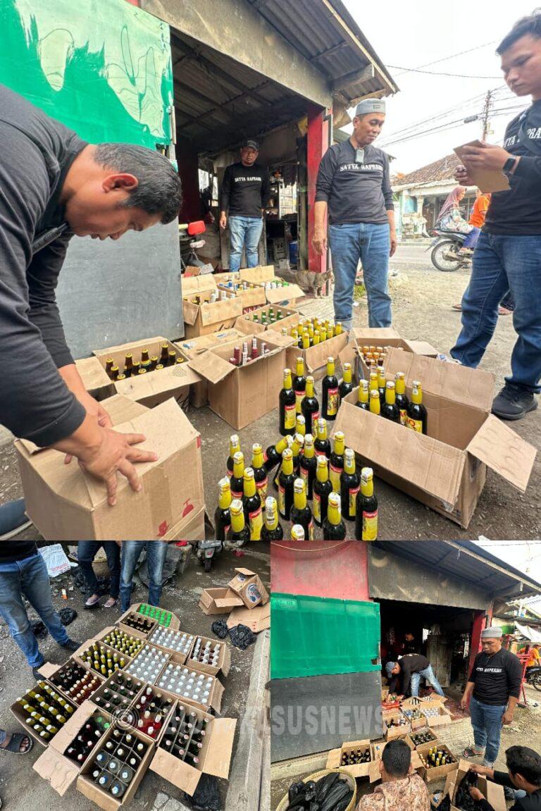Razia Pekat Jelang Lebaran, Polresta Cirebon Sita 1.892 Botol Miras