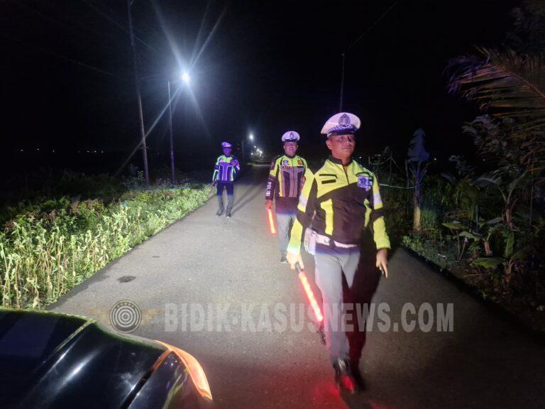 Patroli Perbatasan, Sat Lantas Polres HSU Intensifkan Pengamanan Arus Mudik dan Cegah Balap Liar