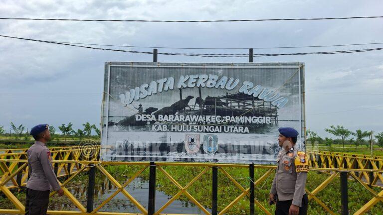 Sat Polairud Polres HSU Intensifkan Pengamanan Dermaga dan Wisata Kerbau Rawa Saat Libur Idulfitri 1447 H