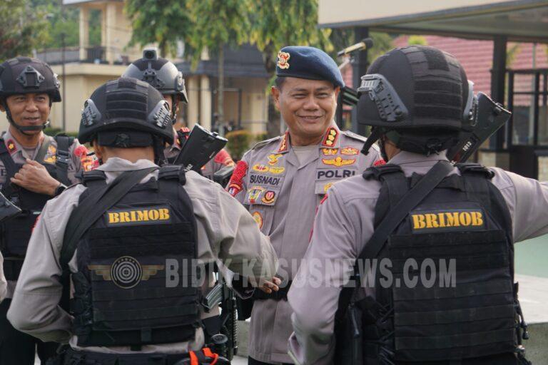 Dansat Brimob Polda Sumsel Pimpin Halal Bihalal Idul Fitri 1447 H di Mako Satbrimob