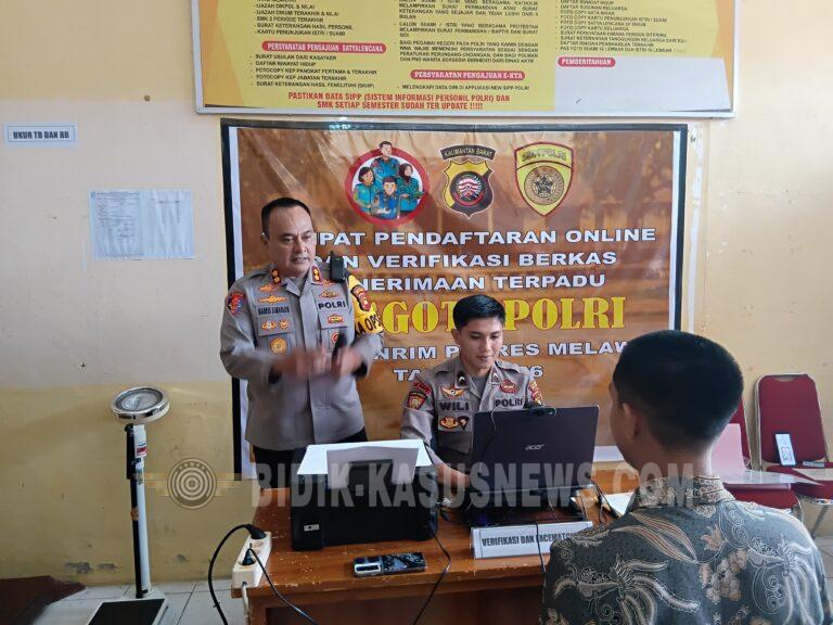 Kapolres Melawi Pantau Dan Berikan Semangat Kepada Casis Polri T.A 2026
