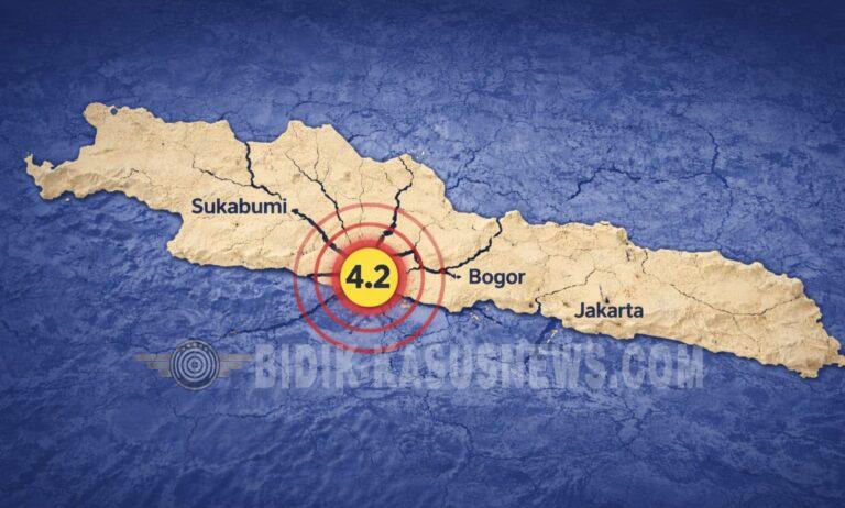 Gempa M4,2 Guncang Sukabumi, Getaran Terasa Beberapa Detik