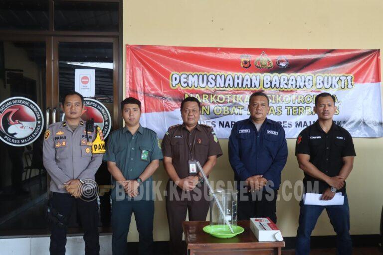 Aparat Penegak Hukum, Polres Majalengka Gelar Pemusnahan Barang Bukti Narkoba