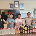 Ratusan Botol Miras Disita, Operasi Pekat Malam Hari Sasar Penjual di Kapetakan.