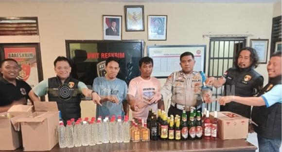 Ratusan Botol Miras Disita, Operasi Pekat Malam Hari Sasar Penjual di Kapetakan.