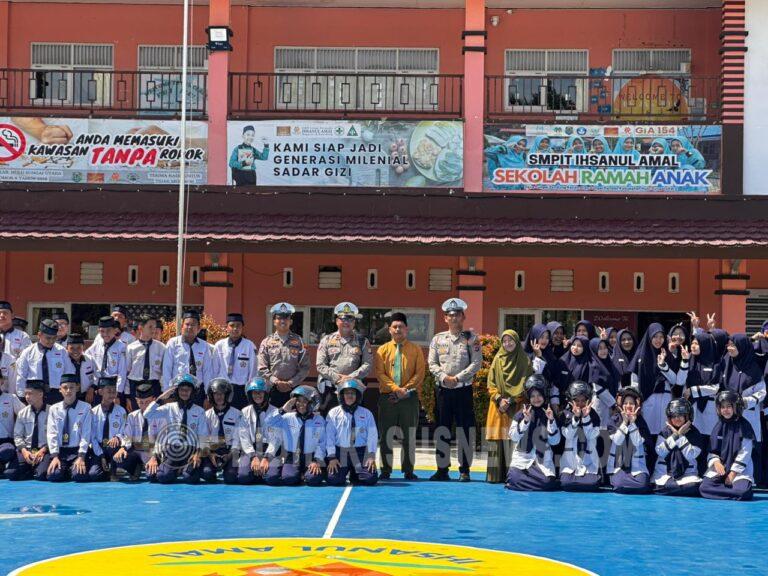 Police Go To School di SMP IT Ihsanul Amal HSU, Satlantas Tanamkan Kesadaran Tertib Lalu Lintas Sejak Dini