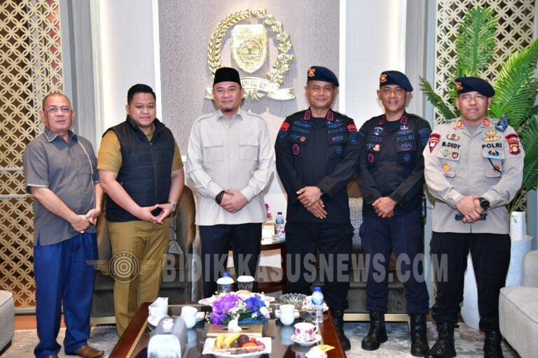 Dansat Brimob Polda Sumsel Audiensi dengan Ketua DPRD Sumsel Tingkatkan Harkamtibmas di Kota Palembang