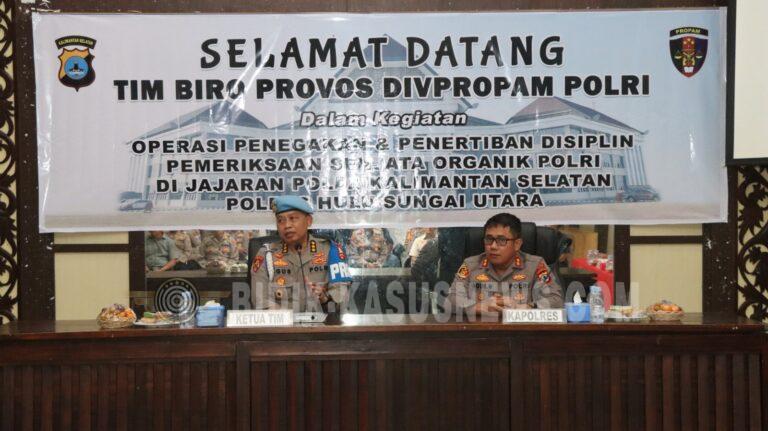 Divpropam Mabes Polri Gelar Gaktiplin Senpi di Polres HSU, Hasil Pemeriksaan Nihil Pelanggaran