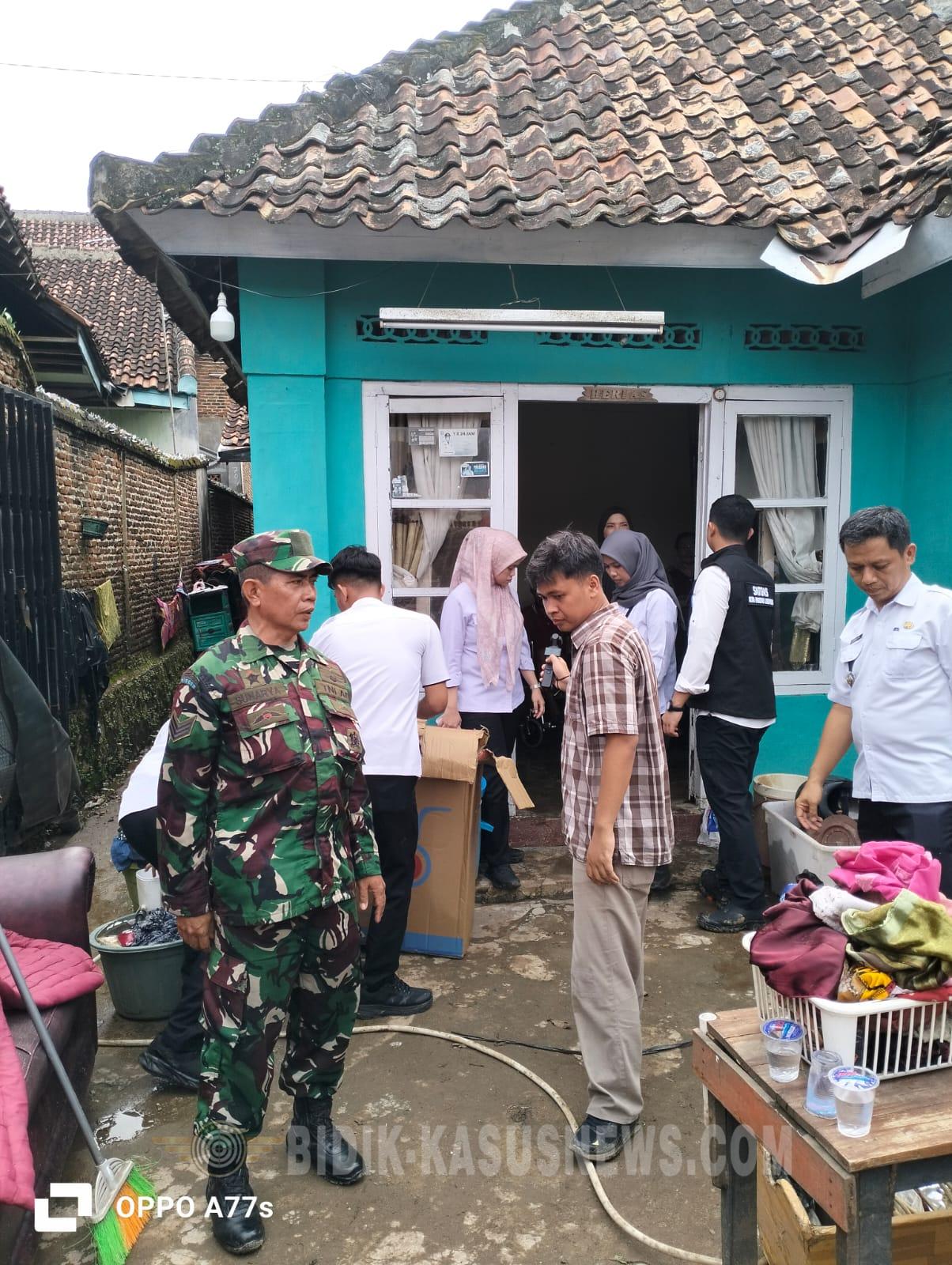 Banjir dan Ancaman Talut Ambruk di Way Halim, Aksi Cepat Babinsa Selamatkan Warga