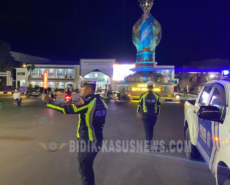 Blue Light Patrol Polres HSU Sasar Titik Rawan, Tekan Balap Liar dan Tingkatkan Keselamatan Lalu Lintas