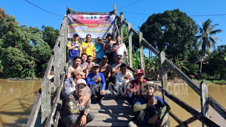 Polres HSU dan Pemkab Mulai Rehabilitasi Jembatan Merah Putih di Haur Gading, Warga Dilibatkan