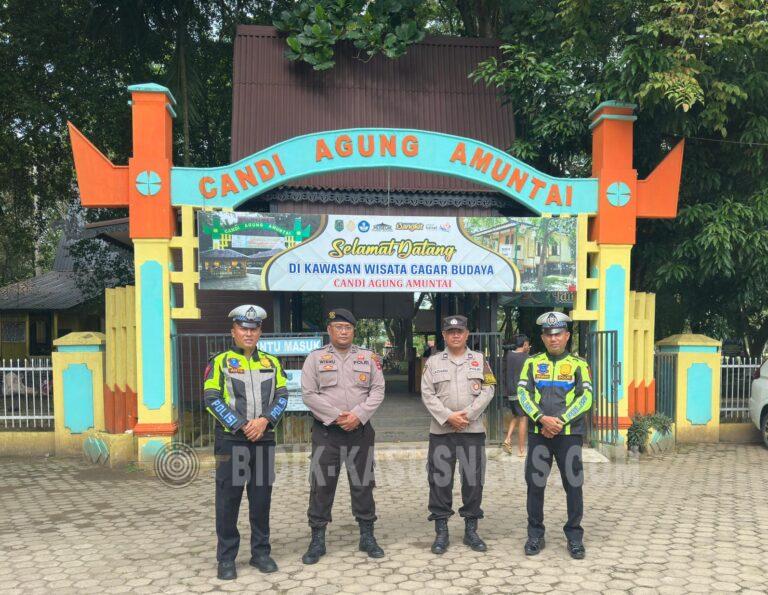 Patroli Humanis di Candi Agung, Polres HSU Jaga Keamanan Wisatawan di Akhir Pekan