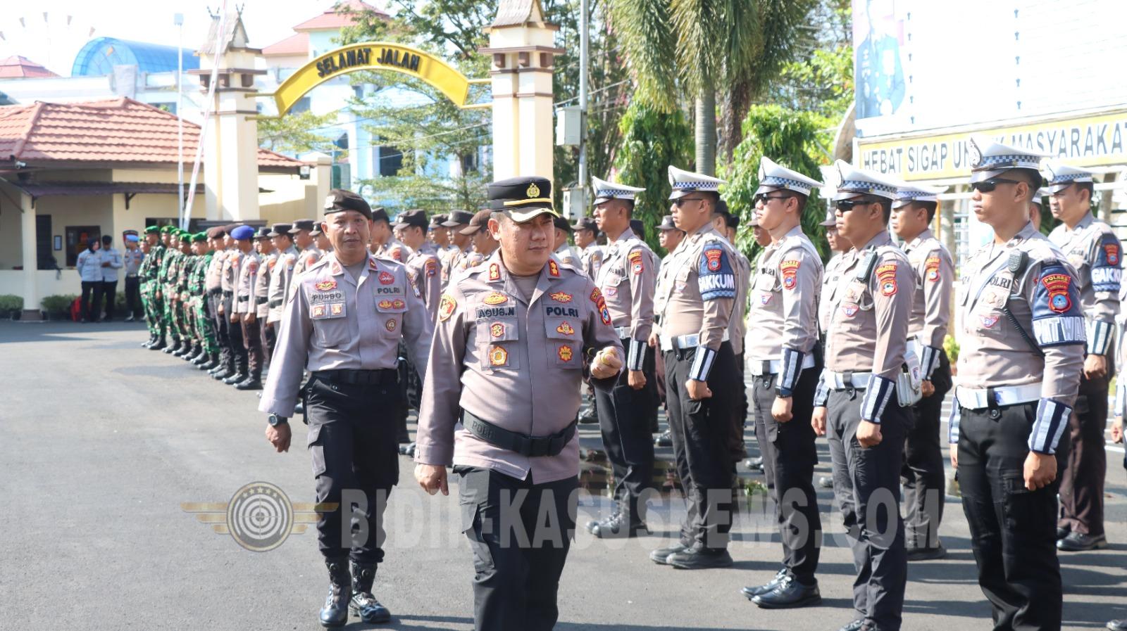 “Hadapi Ancaman ‘El Nino’, Polres HSU Gelar Apel Kesiapsiagaan Karhutla dan Pengendalian Massa”