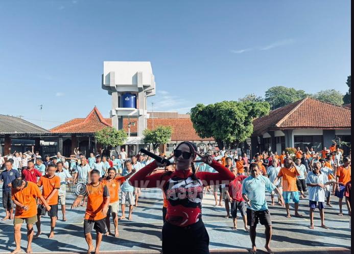 Senam Pagi di Rutan Jepara, Warga Binaan Jaga Kesehatan dan Kebersamaan