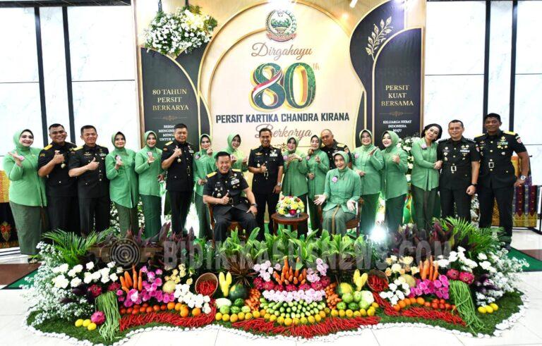 Danpusterad Bersama Ketua Persit KCK Pusterad Hadiri Peringatan HUT ke-80 Persit KCK