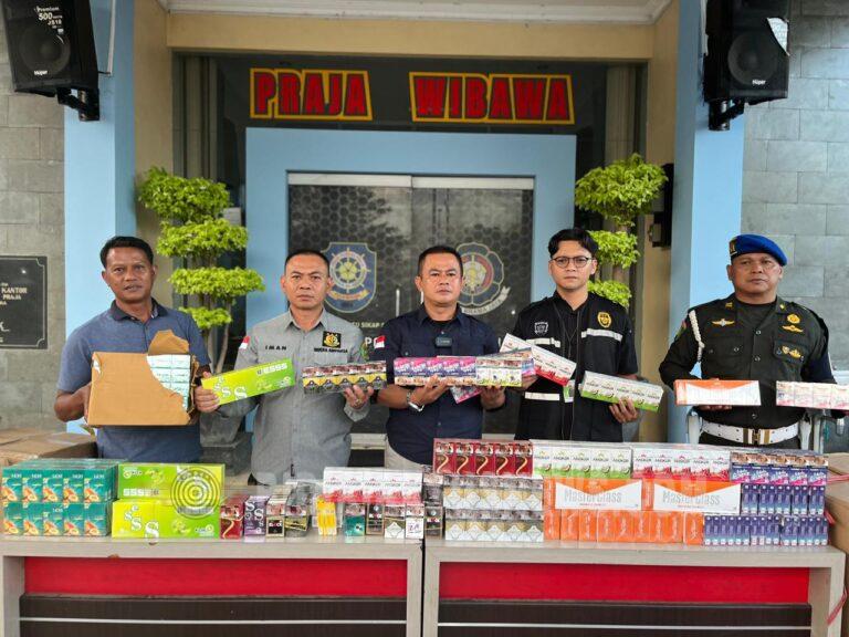 Operasi Gabungan BKCHT Majalengka Amankan 150 Ribu Batang Rokok Ilegal