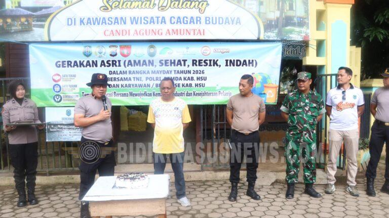 Polres HSU Gelar Aksi ASRI di Candi Agung, Peringati May Day 2026 dengan Semangat Kolaborasi