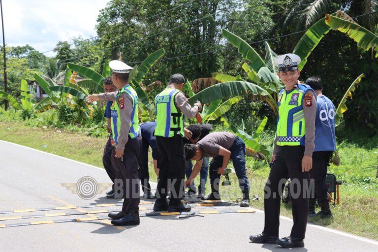 Satlantas Polres Melawi dan Dishub Pasang Speed Trap di Lima Titik Rawan,Pengendara Diminta Lebih Waspada